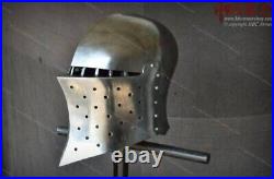 Medieval Armor New Templar Knight Helmet 18 Gauge Steel Helmet