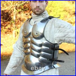 Medieval Forged Roman Conqueror Muscle 18 Gauge Cuirass Reenactment Body Armor