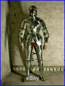 Medieval German Armour Suit Plate Gothic Warrior Armour 18 Gauge Steel