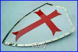 Medieval Knight Cross Heater Shield Battle Warrior Shield 18 Gauge Steel