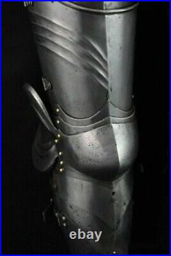 Medieval Knight Hammered 18 Gauge Steel Gothic Leg Set Armor LARP Costume