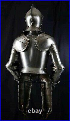 Medieval Knight Plate Armour Suit Battle Warrior Half Body Armour Suit 18 Gauge