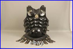 Medieval Knight Roman Black Muscle 18 Gauge Steel Jacket Cuirass Breastplate new