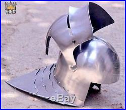 Medieval Larp Knight wearable German Sallet helmet replica 18gauge gift item