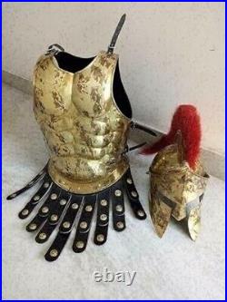 Medieval Roman 18 Gauge Steel Muscle Jacket Breastplate & Spartan Helmet 300 SCA