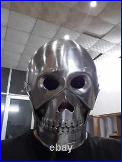 Medieval Steel Armor Skull Helmet 18 Gauge Steel Skull Head Medieval Helmet Gift