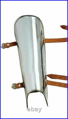 Medieval Steel Greaves Medieval Leg Armor 18 Gauge Steel Leg Guards Costume new