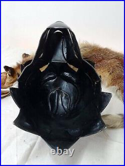 Medieval Wolf Helmet 18 Gauge Battle Ready Premium Gothic Metal Helmet Cosplay