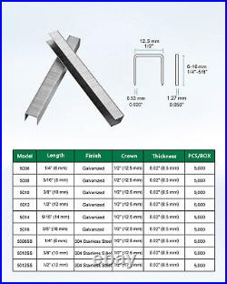 Meite 20 Gauge 1/2-Inch Crown Stainless Upholstery Staples Anti-Rust (5,000)