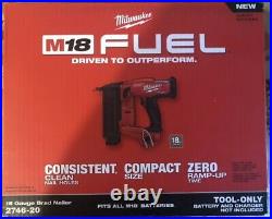 Milwaukee 2746-20 M18 FUEL 18 Gauge Brad Nailer 18-Volt (Tool Only) Brand NEW