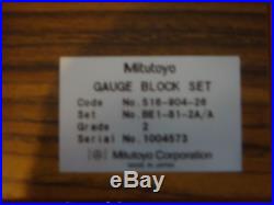 Mitutoyo 81pc Steel Rectangular Gage Gauge Block Set Grade B 516-904-26