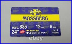 Mossberg 835 12 Gauge 24in Rifled Ported Slug Barrel, Slugster NEW OLD STOCK