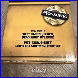 Mossberg 90015 500 12 Gauge 18.5 inch Blued Front Bead Brand New & Unopened