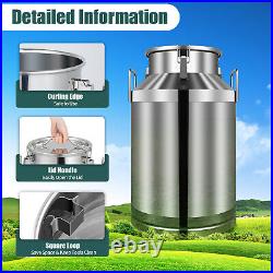 NEW 60L Stainless Steel Milk Can Made of Heavy-gauge for Heavy Restaurant Use US