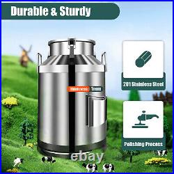 NEW 60L Stainless Steel Milk Can Made of Heavy-gauge for Heavy Restaurant Use US