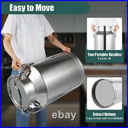 NEW 60L Stainless Steel Milk Can Made of Heavy-gauge for Heavy Restaurant Use US