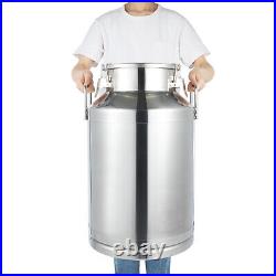 NEW 60L Stainless Steel Milk Can Made of Heavy-gauge for Heavy Restaurant Use US