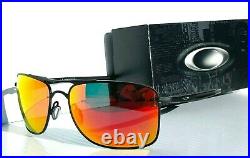 NEW Oakley GAUGE 8 L Black Matte POLARIZED Galaxy RUBY Sunglass 4124