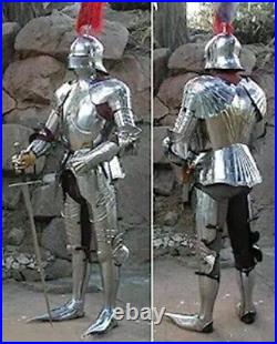 NauticalMart Gothic Knight Suit of Armor Full German Body Armour Costume 18 Gaug