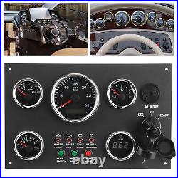 New 12V/24V Gauge Cluster Oil Pressure Level Water Temperature Voltage Display