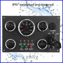 New 12V/24V Gauge Cluster Oil Pressure Level Water Temperature Voltage Display