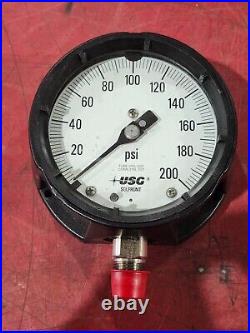 New Gage-it 4-1/2 0-200# Pressure Gauge 1/2 Conn. 316ss