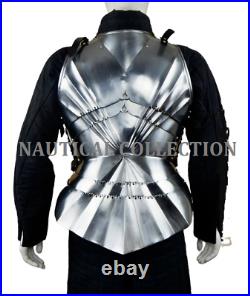 New Handmade Gothic Cuirass 16 Gauge Steel Body Armor lerp reenactment Halloween