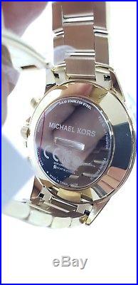 New Michael Kors Access Mens Gage Hybrid Gold Tone Steel Smart Watch 45mm