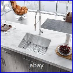 New Undermount Workstation Kitchen Sink 16 Gauge Single Bowl Stainless Steel