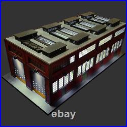 O Gauge Modern Engine House withMotorized Doors, Indoor/Outdoor Lighting