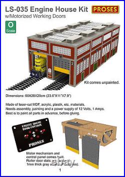 O Gauge Modern Engine House withMotorized Doors, Indoor/Outdoor Lighting