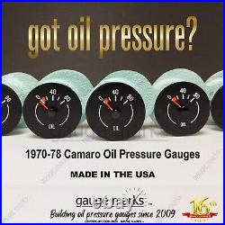 OIL PRESSURE GAUGE fits 70-78 CAMARO Gauge Cluster Replaces Clock Direct Fit