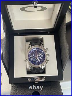 Oakley 12 Gauge Stainless Steel Brushed with Blue Dial Watch new
