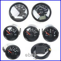 Oil Pressure, Volt, Speedo 6 Gauge Set Universal High Accuracy For Boats Yachts