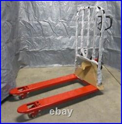 Pallet Truck With Box Guard Load Capacity 5500Lbs 11 Gauge Steel 64 x 27 x 48