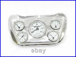 Panel Dash Gauge Instrument Cluster+Chrome Mounting Plate For Willys jeeps S2u