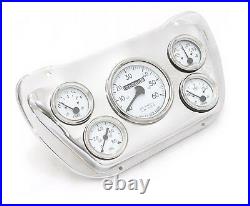 Panel Dash Gauge Instrument Cluster+Chrome Mounting Plate For Willys jeeps S2u