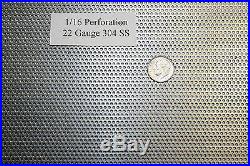 Perforated 304 Stainless Steel Sheet 1/16 inch hole, 22 gauge 36 X 98 inch