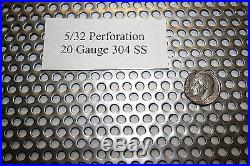Perforated 304 Stainless Steel Sheet 5/32 inch hole, 20 gauge 36 X 96 Screen
