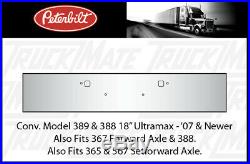 Peterbilt 365 / 367 / 388 / 389 / 567 Bumper 20 Chrome Boxed Ends 7 Gauge Steel