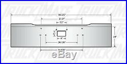 Peterbilt 379 378 357 20 Chrome Bumper Boxed Texas Square, Heavy 7 Gauge Steel