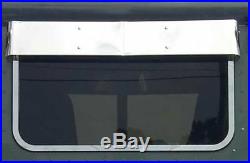 Peterbilt 379 Rear Window Drop Visor 16 Gauge Stainless
