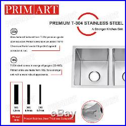 Primart 27 Inch 18 Gauge Undermount Stainless Steel Kitchen Sink RV Sinks