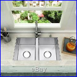 Primart 27X16 Inch 18 Gauge RV Sink Double Bowls Stainless Steel Kitchen sink