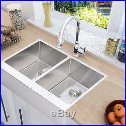 Primart 33X21 Inch 16 Gauge Double Apron Stainless Steel Farmhouse Kitchen Sink