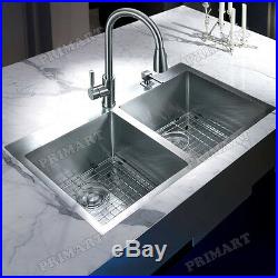 Primart 33X22X10 16 Gauge Double 5050 Top mount Stainless Steel Kitchen Sinks