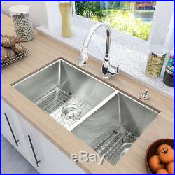 Primart 33x19 Inch 16 Gauge Undermount double bowls Stainless Steel Kitchen Sink