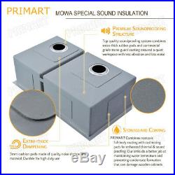 Primart 33x19 Inch 16 Gauge Undermount double bowls Stainless Steel Kitchen Sink