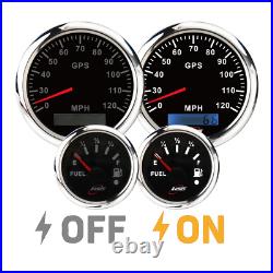 RACETECH 6 Gauge Set 7 Color Black Marine Instrument SPEEDOMETER 240-33 Ohm