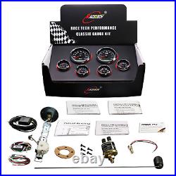 RACETECH 6 Gauge Set 7 Color Black Marine Instrument SPEEDOMETER 240-33 Ohm